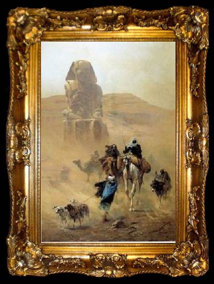framed  unknow artist Arab or Arabic people and life. Orientalism oil paintings 14, ta009-2